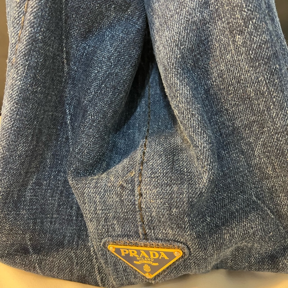 Prada Denim Tote/Shoulder Bag - Picture 3 of 12